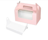 Customized Folding Pastry Box With Window , Handmade Cupcake Gift Boxes