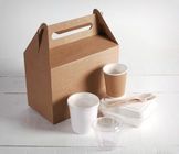 Kinghorn Takeaway Paper Bags , Food Grade Paper Bags With Handle