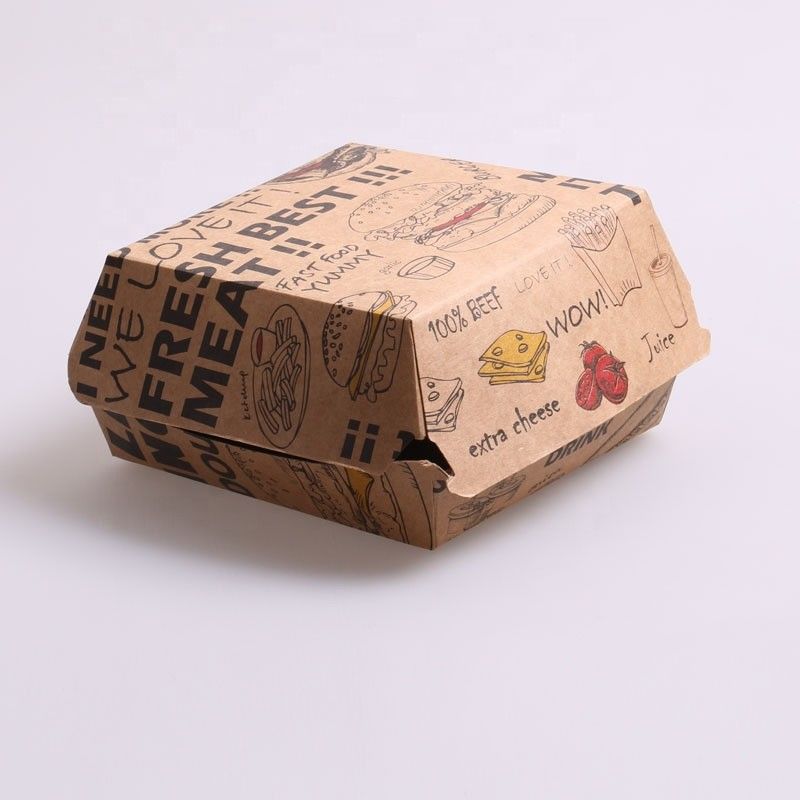 Customized Thickness Eco Friendly Food Packaging Recyclable Burger Box