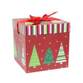 Luxuspappquadrat-Weihnachtsverzierungs-Verpackenkasten-kundenspezifisches Logo-Drucken