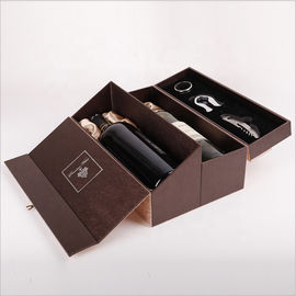 2 Bottle Custom Wine Boxes Cardboard Three - Dimensional Cut Beautiful Corner Design