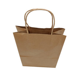 Recyclebare Kraftpapier-Taschen mit Griffen, Kraftpapier-Einkaufstaschen 34X26X12 cm